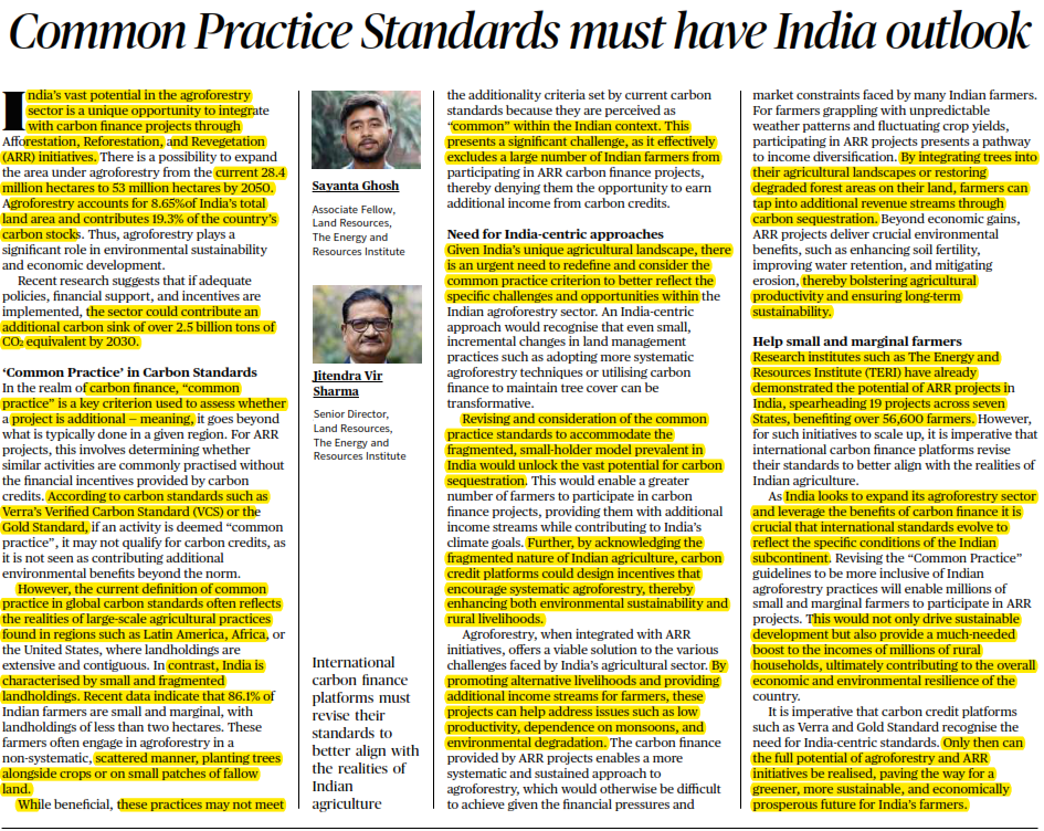 Common Practice Standards must have India outlook