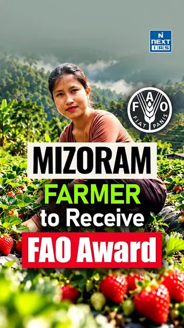 Mizoram Farmer Z T Lalrithangi Honored with FAO 100 Women Heroes Award