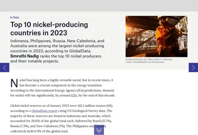 Top 10 Nickel-Producing Countries in the World
