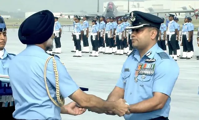 Group Captain Varinder Saini Awarded Vayu Sena Medal