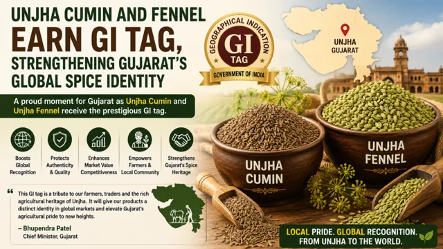 Gujrat's Unjha Cumin and Fennel Awarded GI Tag in 2026