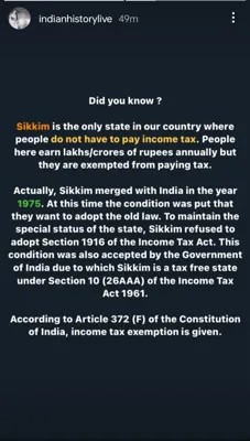 Understanding Sikkim's Unique Tax-Free Status