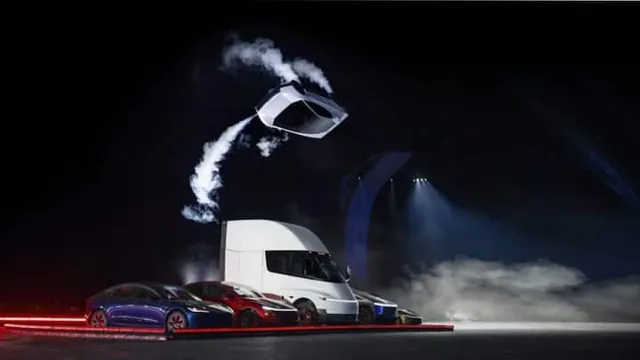 Elon Musk Unveils Flying Tesla Roadster Prototype